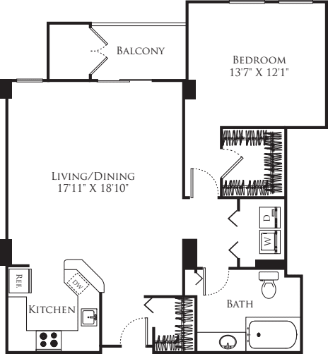 Rosecliff II- 1B1 floorplan