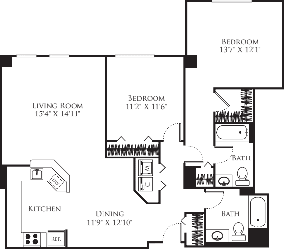 Rosecliff II- 2A-1 floorplan