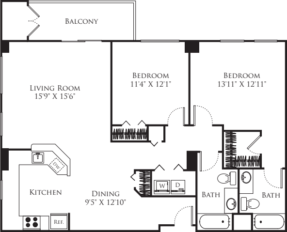 Rosecliff II- 2A-D floorplan
