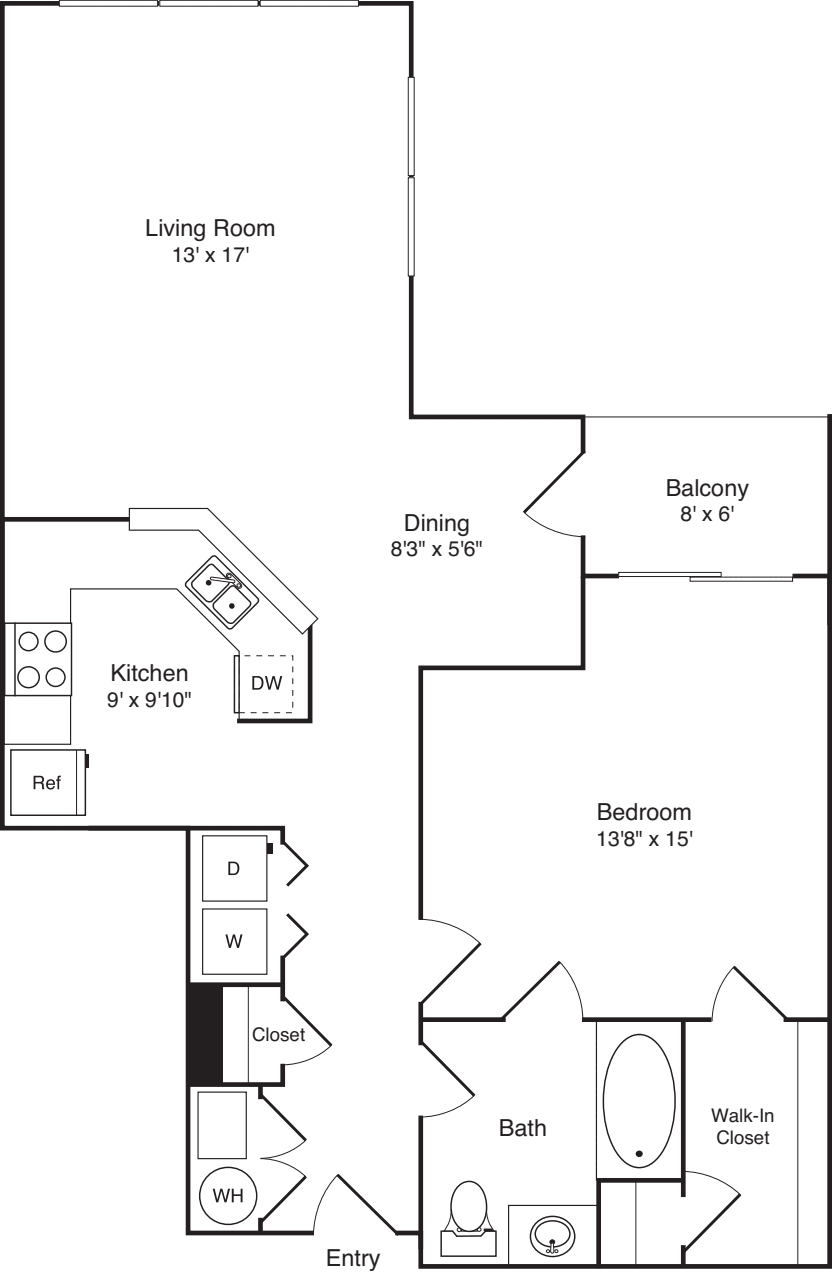 1E floorplan