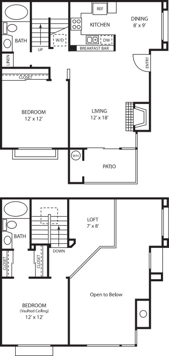 Verde Townhome Renovated floorplan