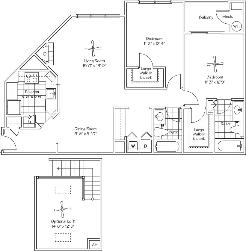 The Bartlett Loft floorplan
