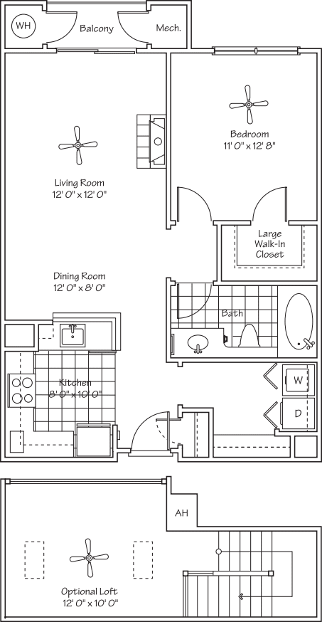 The Allison Loft floorplan
