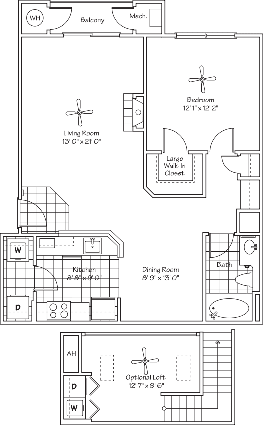 The Astoria Loft floorplan