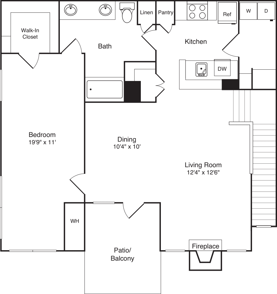 Fredericksburg no Garage floorplan