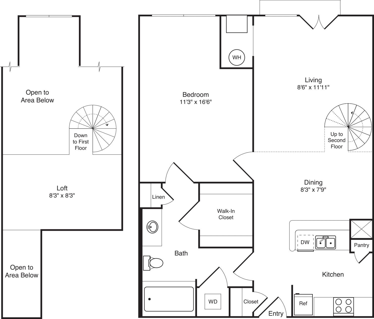 Allegheny with loft floorplan
