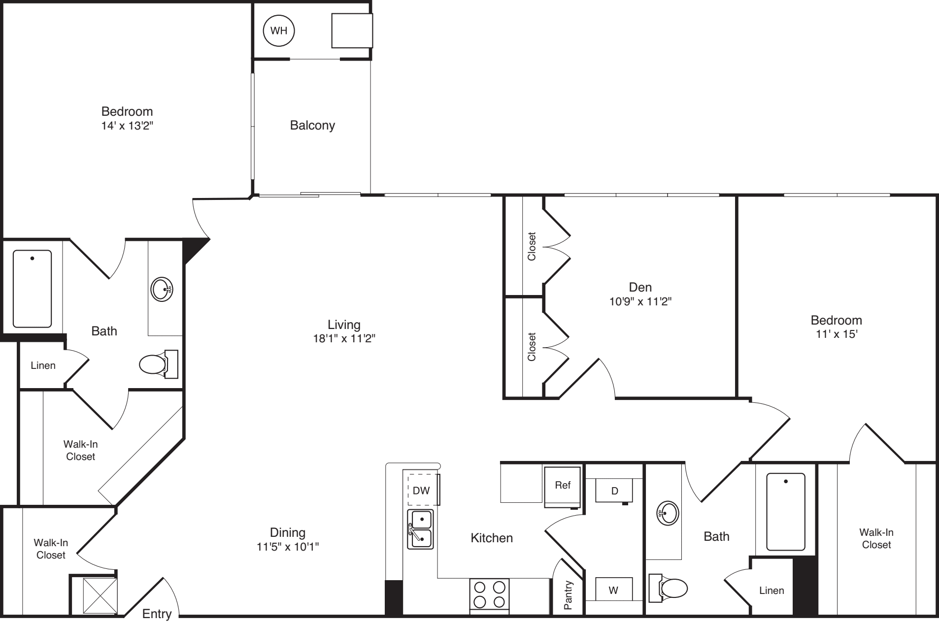 Governor with Den floorplan