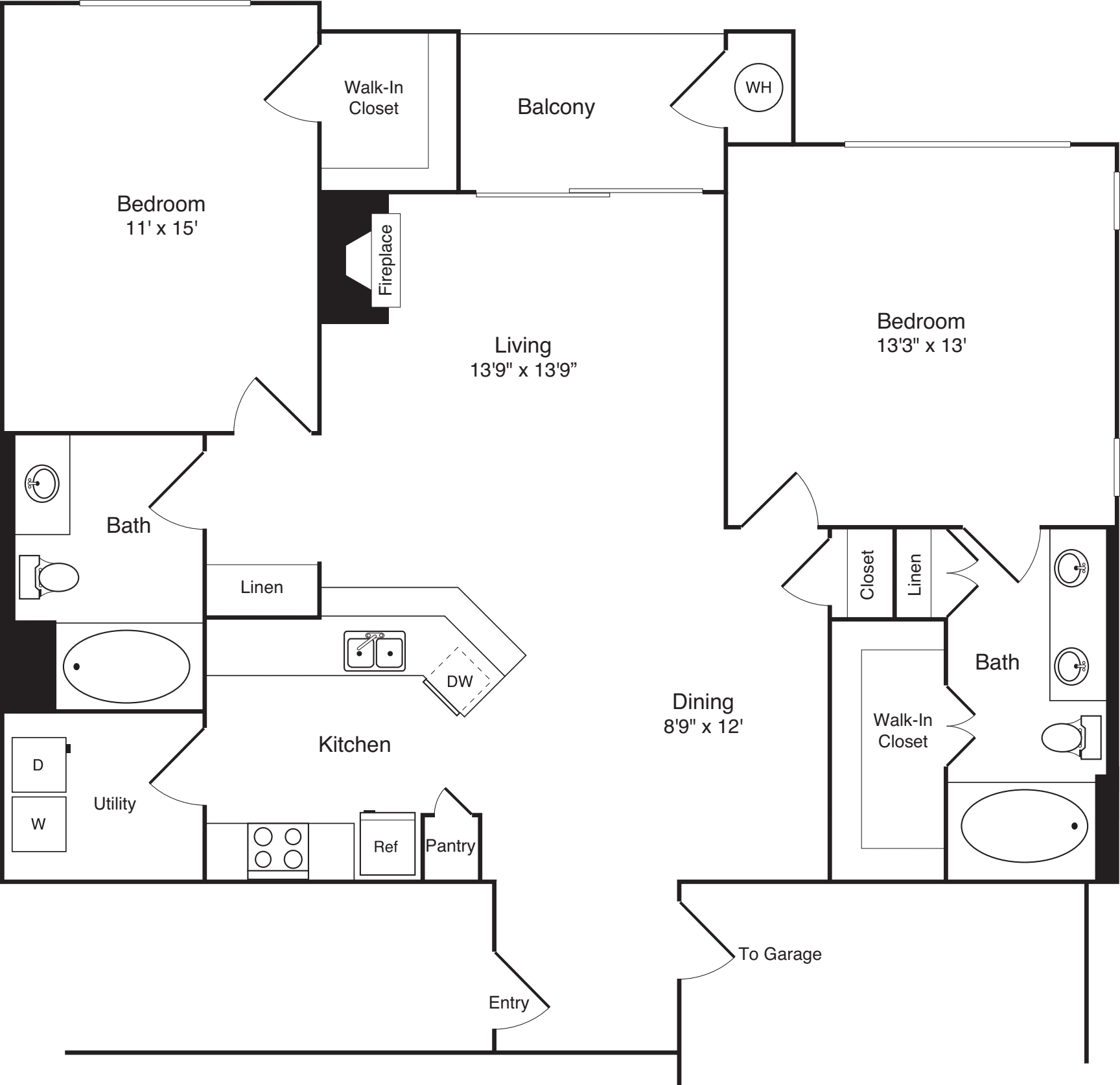 The Casablanca - Garage floorplan