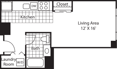 Studio 489 floorplan