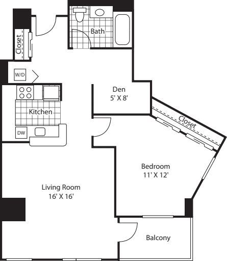 One Bedroom 857