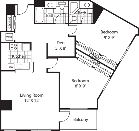 Two Bedroom 1187