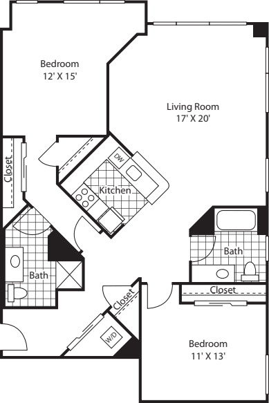 Two Bedroom 1311 A