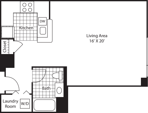 Studio 617 floorplan