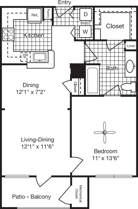 1 Bedroom B