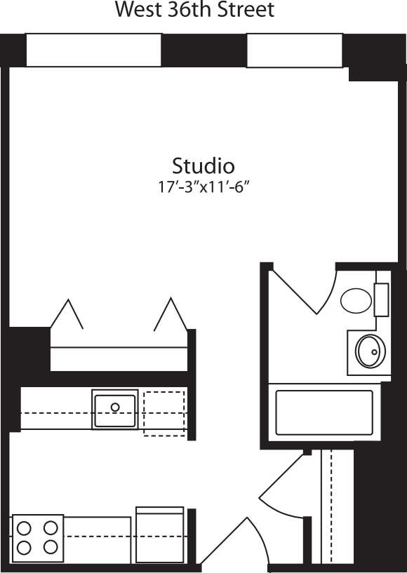 Plan G, floors 3-15