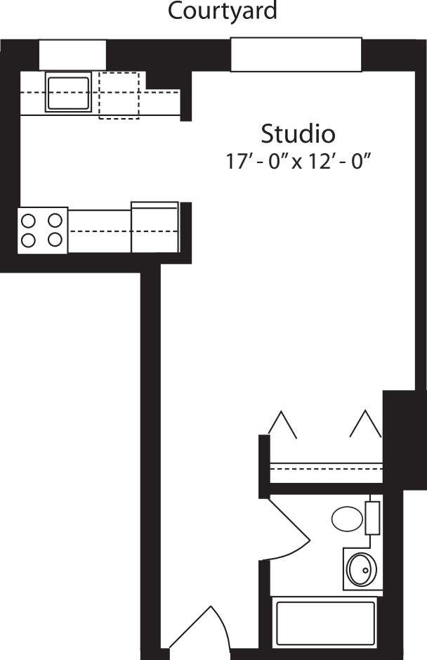 Plan D, floors 4-15