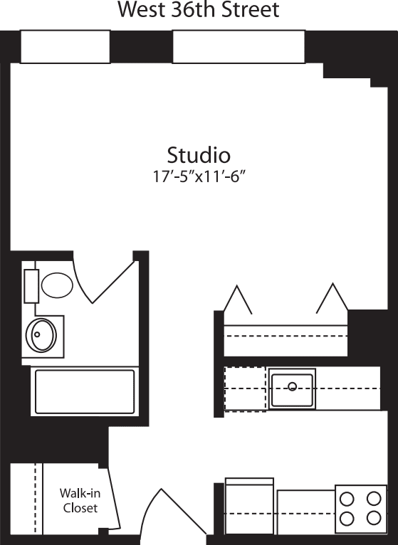 Plan H, floors 3-15