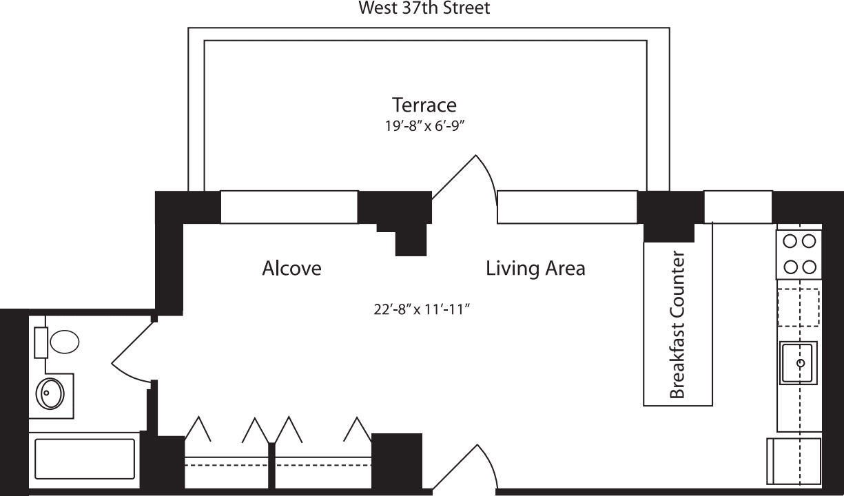 Plan R, floor 14 floorplan