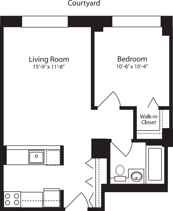 Plan Y, floor 4-10 floorplan