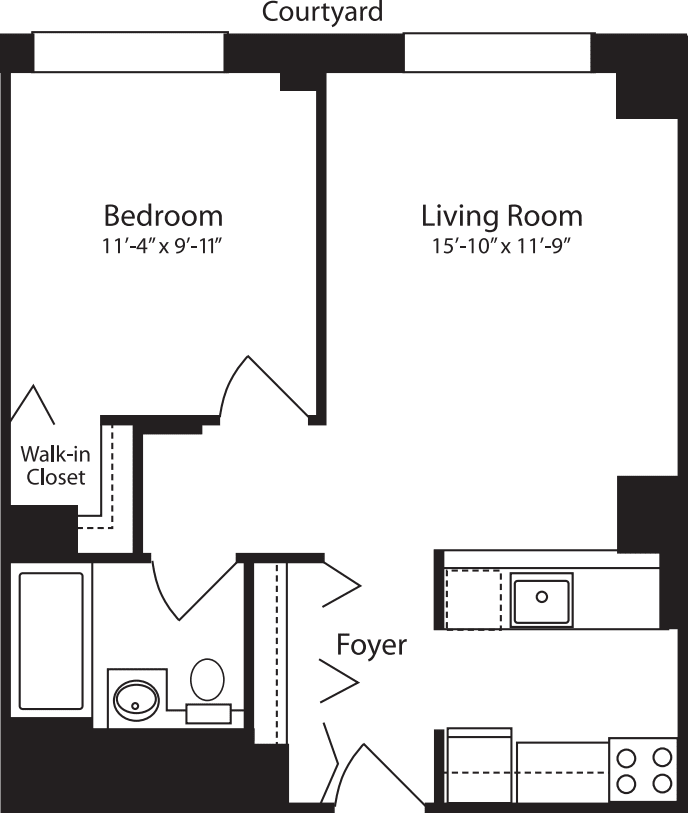 Plan W, floors 11-15