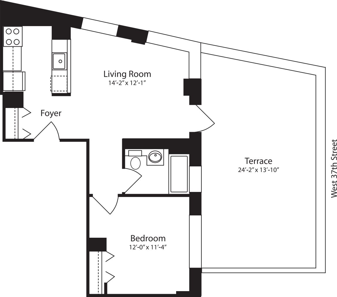 Plan T, floor 11 floorplan