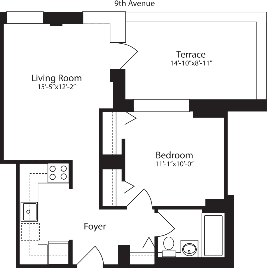 Plan N, floor 14