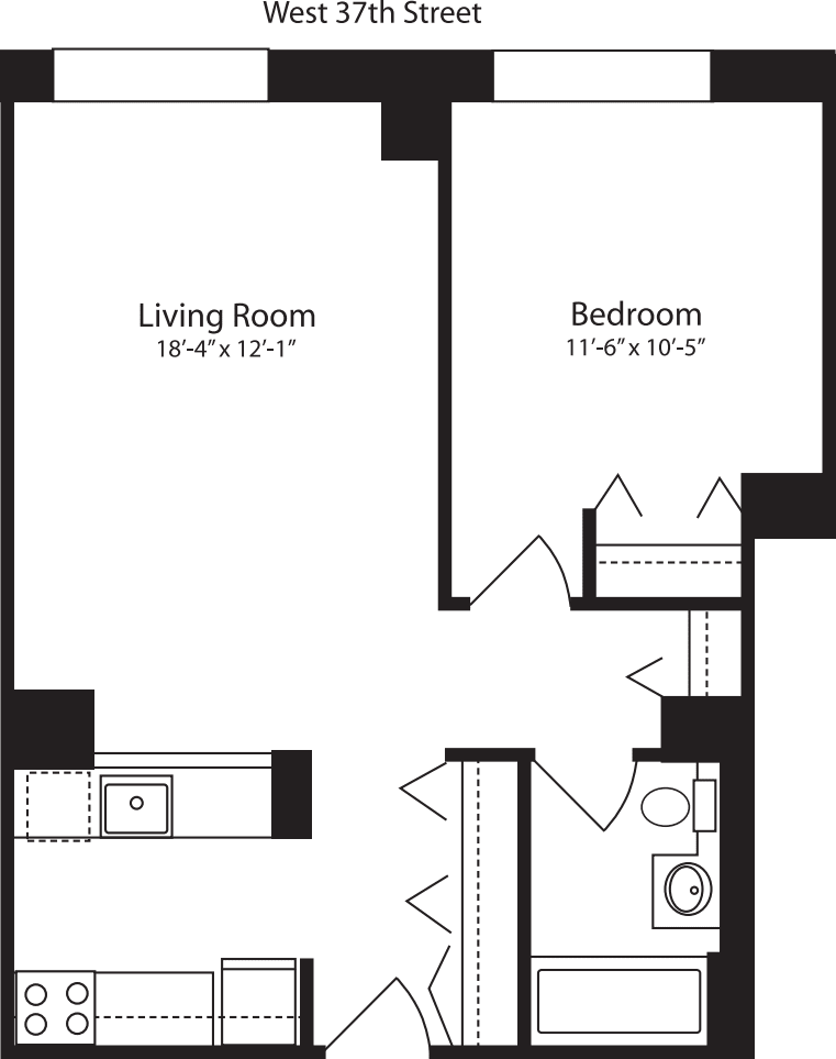 Plan T, floors 3-10