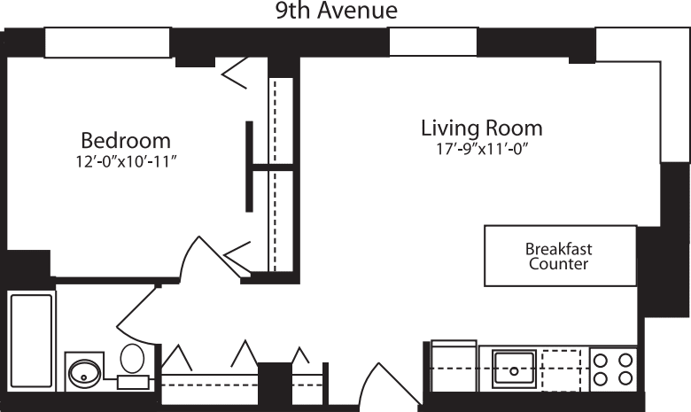 Plan L, floors 12-15