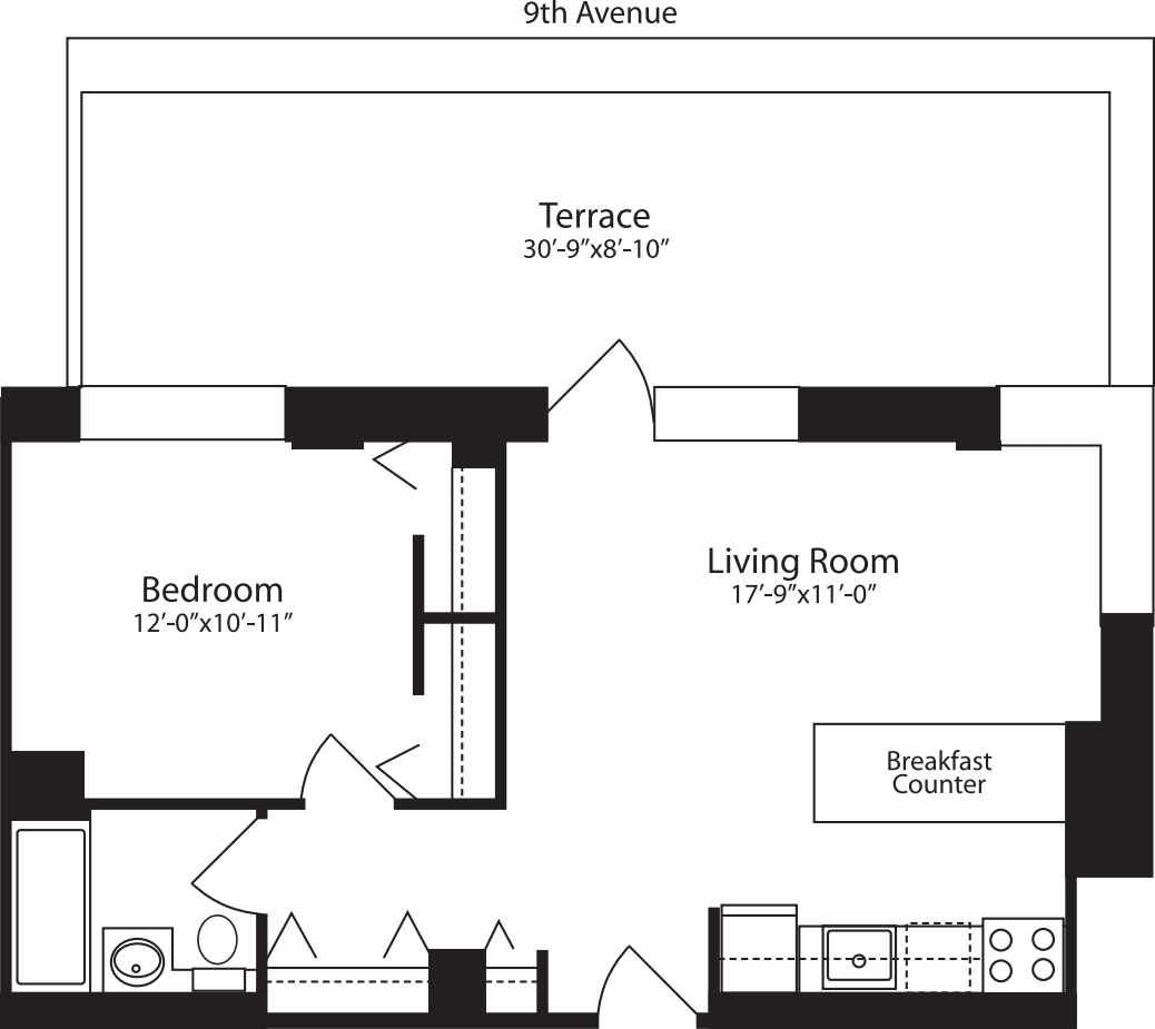 Plan L, floor 11 floorplan