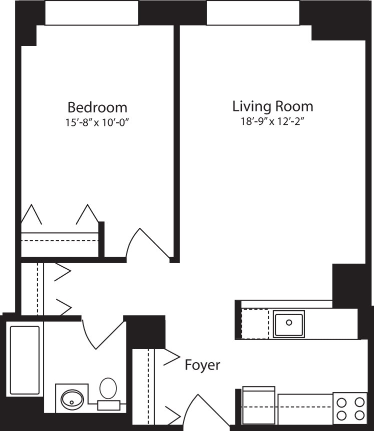 Plan V, floors 4-10