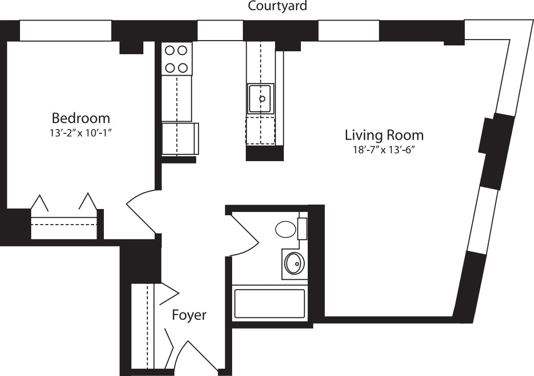 Plan U, floors 11-15