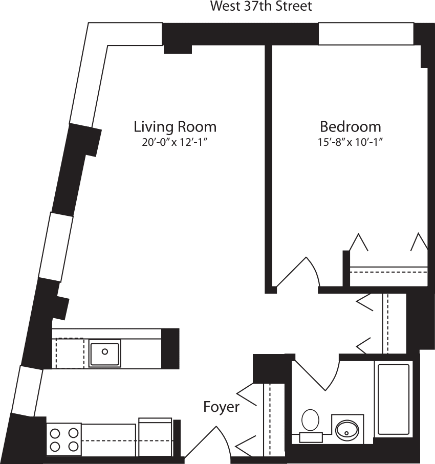 Plan W, floors 3-10
