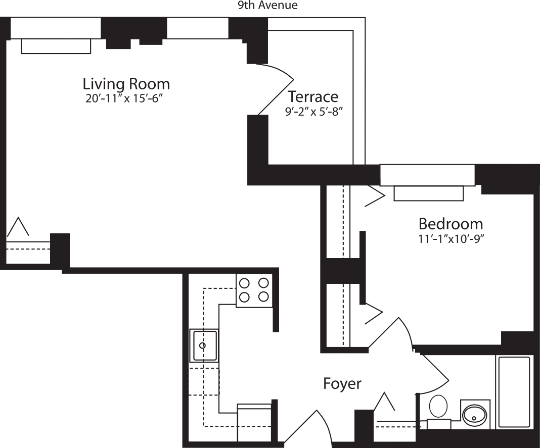 Plan N, floor 15 floorplan