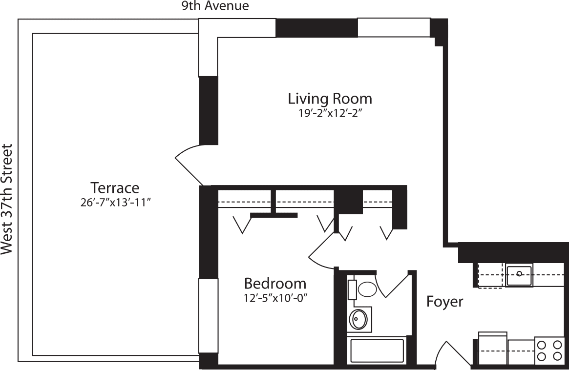 Plan P, floor 11 floorplan