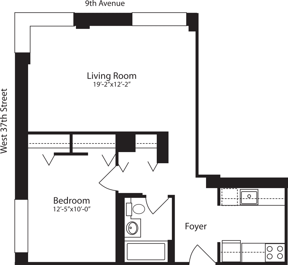 Plan P, floor 12 floorplan
