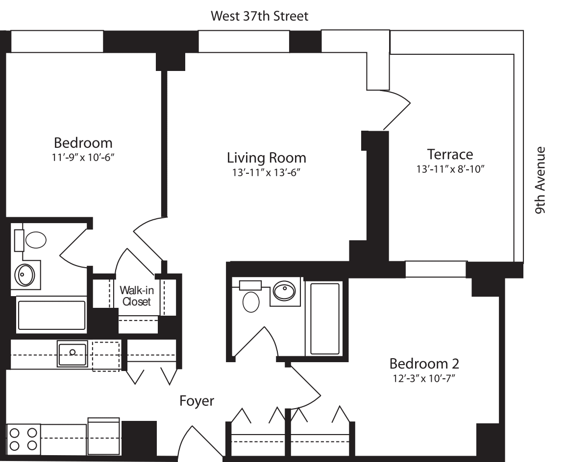 Plan R, floor 11 floorplan