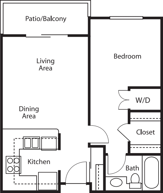 One-Bedroom One-Bath