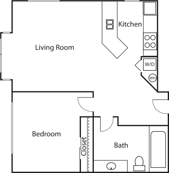 1 Bedroom Court- 656