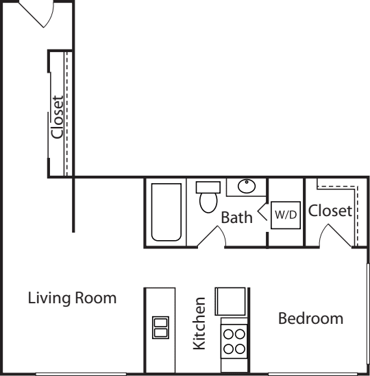 1 Bedroom Court- 668