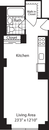 Studio- 420B floorplan