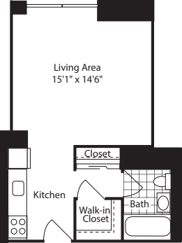 Studio: 301 floorplan