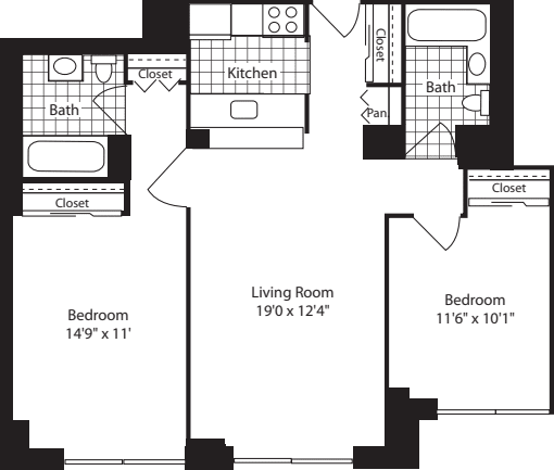 Two bedroom: 201