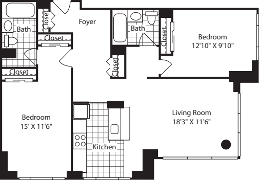 2BR floorplan