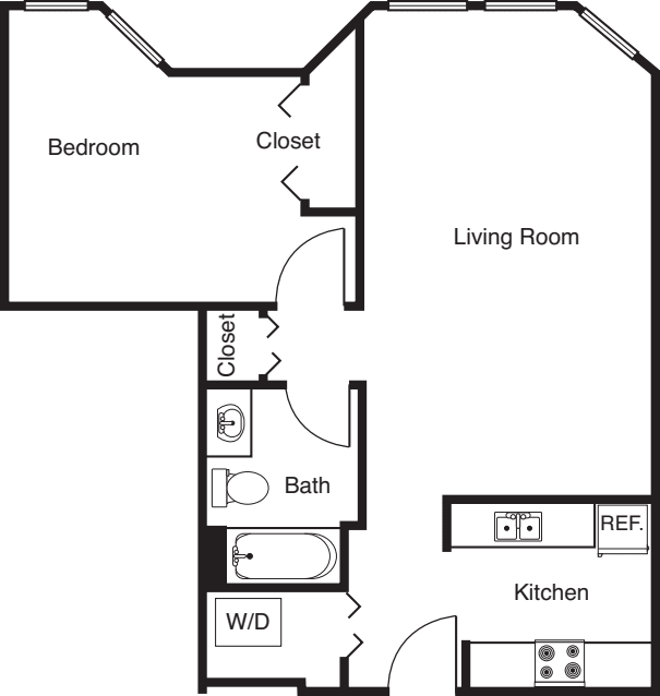 1 Bedroom -690