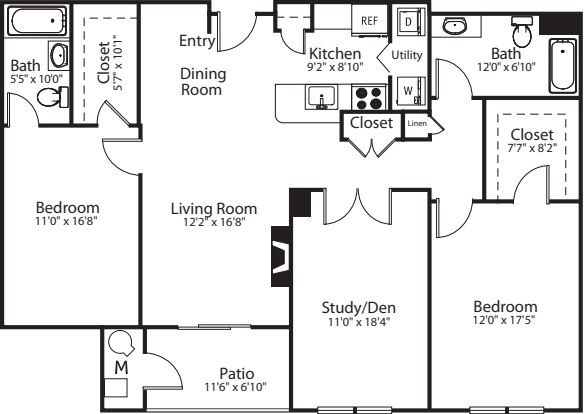 Amherst with den floorplan