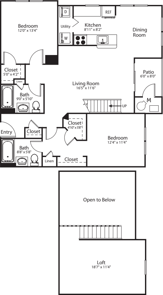 Bellmont with loft floorplan
