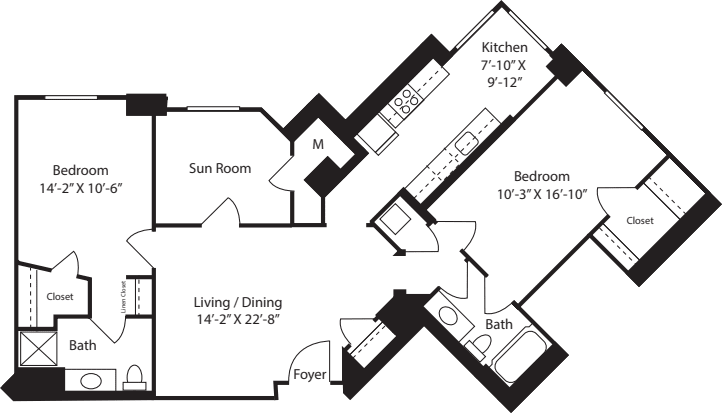 Congressional with Sun Room floorplan