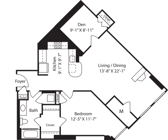 Glover with den floorplan