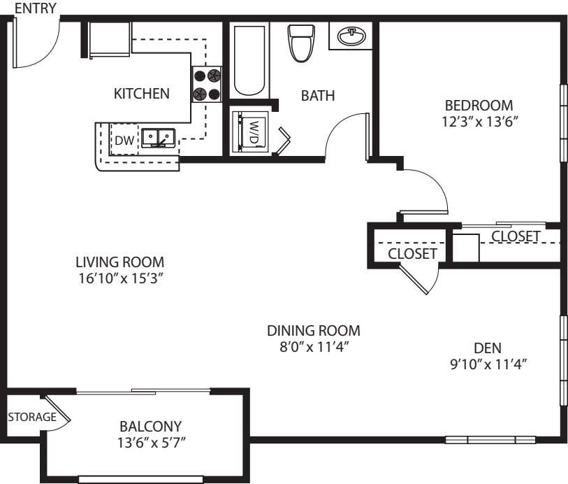 1 Bedroom with Loft (G)