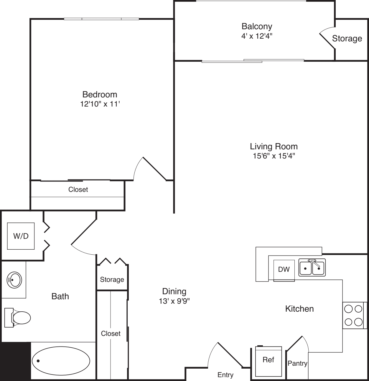 Unit Type (B) floorplan